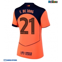 Camisa de Futebol Barcelona Frenkie de Jong #21 Equipamento Alternativo Mulheres 2025-26 Manga Curta